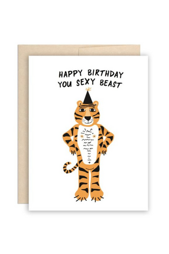 Sexy Beast Birthday Card