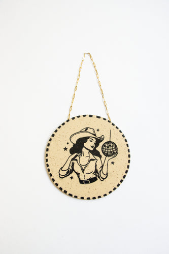 Disco Cowgirl Wall Hanging