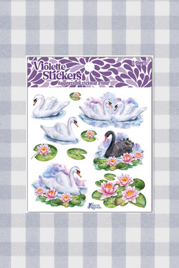 Sticker Sheet - Swans