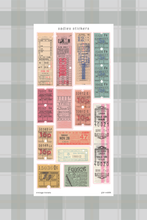 Load image into Gallery viewer, Vintage Tickets Jumk Journal Sticker Sheet