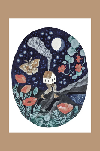 Walking House Art Print