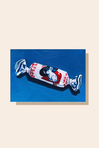 White Rabbit Candy 5x7 Art Print