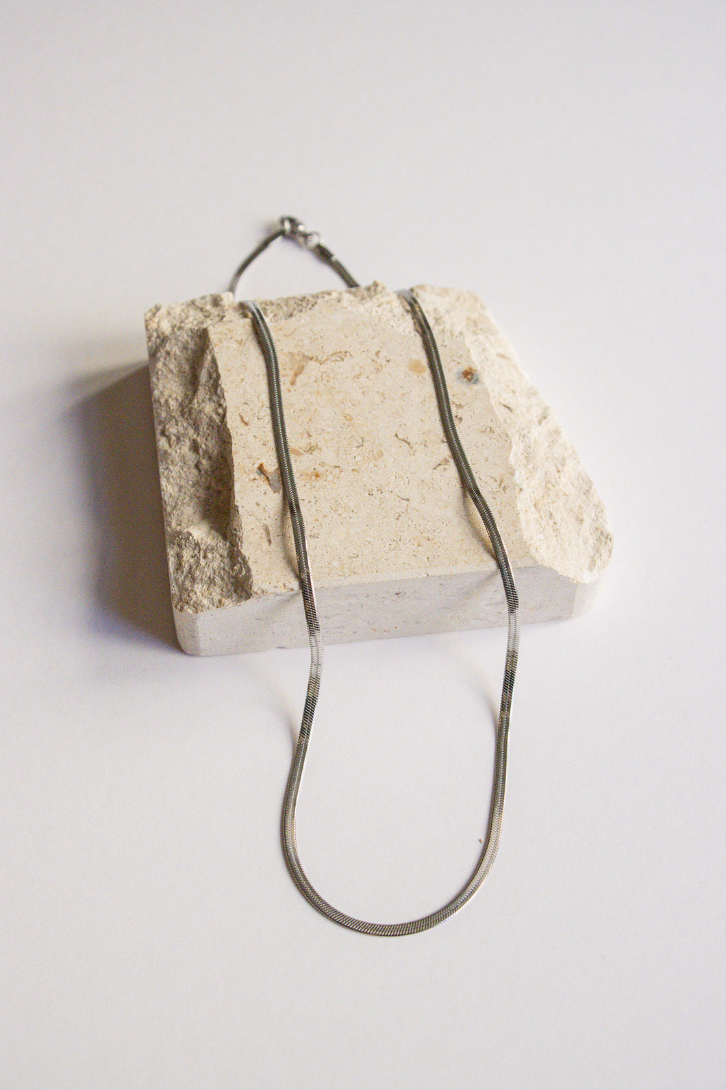 Silver Flat Chain | Silver Herringbone Chain | Layering Necklace