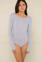 Load image into Gallery viewer, Cotton ribbed bodysuit in grey