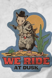 Opossum Cowboy Sticker