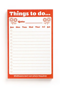 Things To Do Wildflowers Notepad