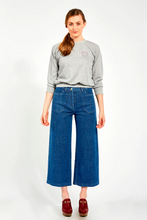 Load image into Gallery viewer, high waisted wide leg jeans blue