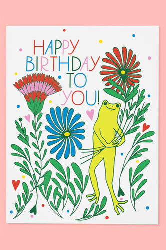 Froggy Bouquet Card