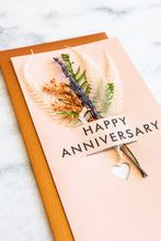 Load image into Gallery viewer, Happy Anniversary Dried Floral Greeting Card