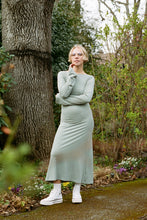 Load image into Gallery viewer, Wide sleeve sage green dress in size small