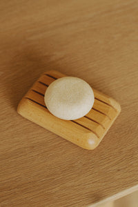 oak wood soap dish